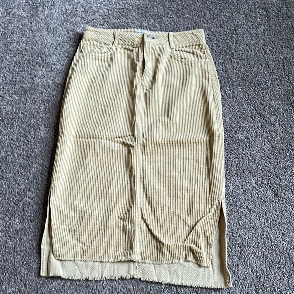 Tan Corduroy Skirt